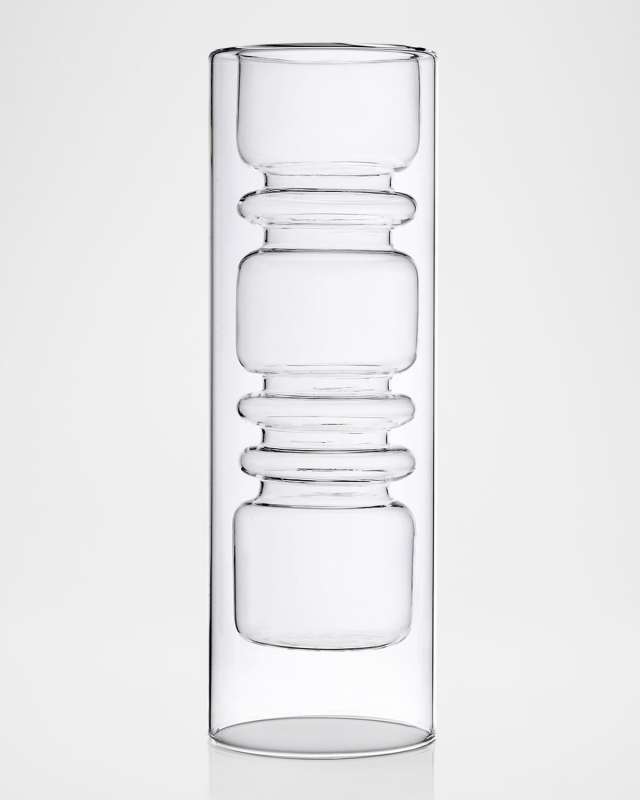 Rings Double-Walled Vase, 14.6"